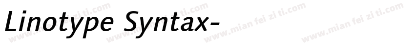 Linotype Syntax字体转换